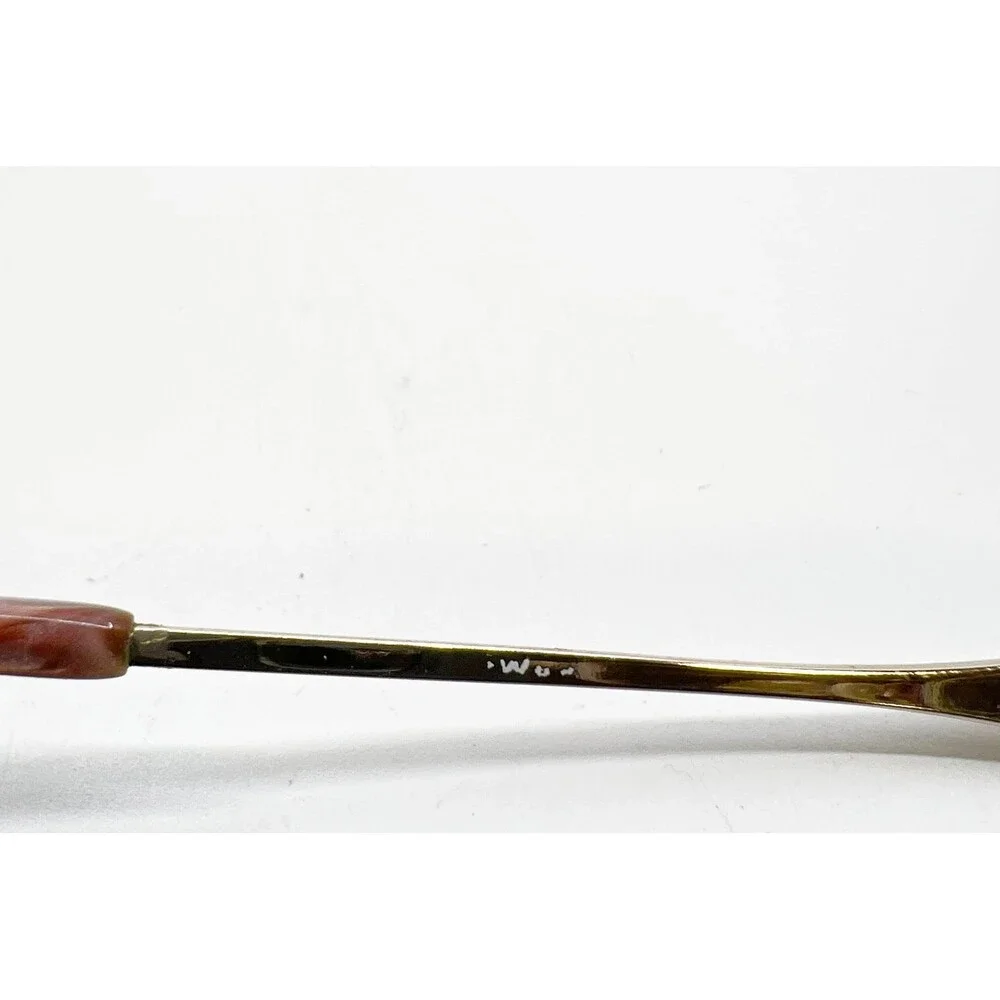 Sophia Loren Eyeglasses Womens Gold Burgundy M304 Half Rim Oval Frames 51-17-135